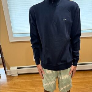 Men's Navy Quarter-Zip Sweater